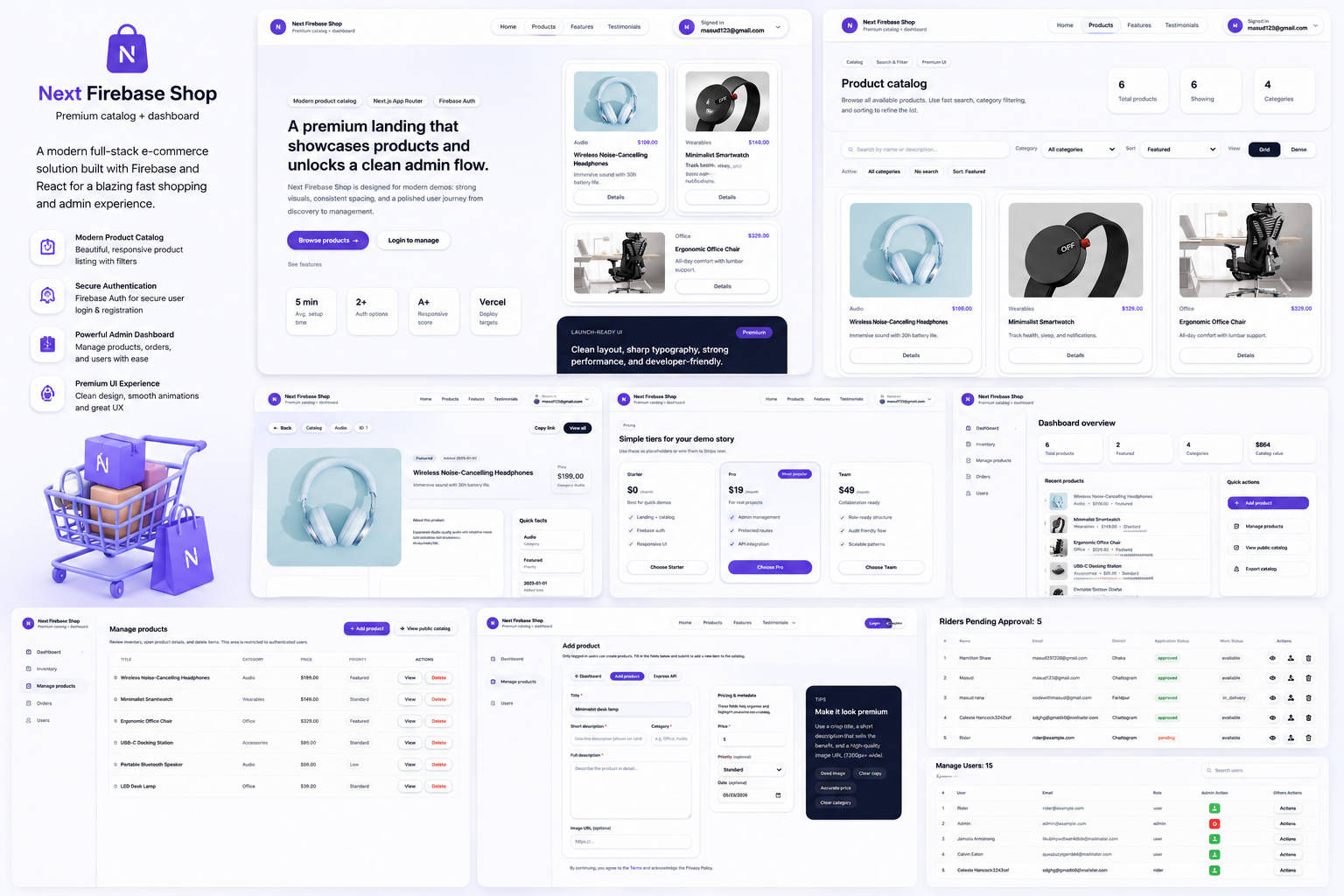 Next Firebase Shop screenshot